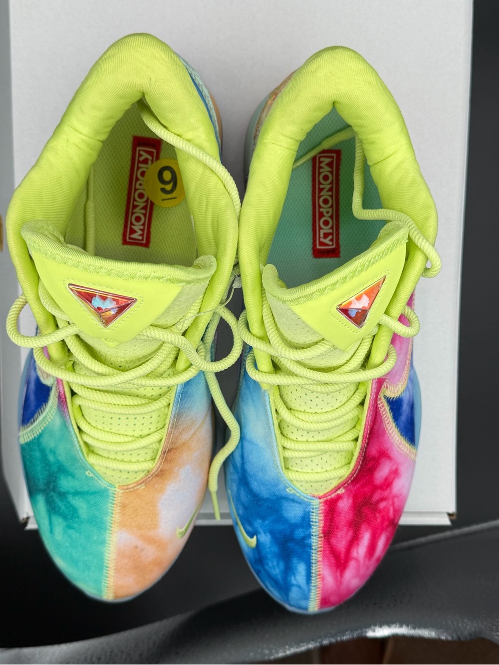 Nike Monopoly X LeBron 22 Tie-Dye Athletic Sneakers 9 m replacement box NEW shoe - Picture 4 of 4